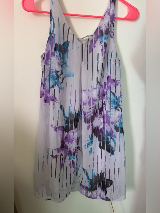 White House Black Market Dresses & Skirts - White House Black Market Lavender and Blue Floral Slip Dress